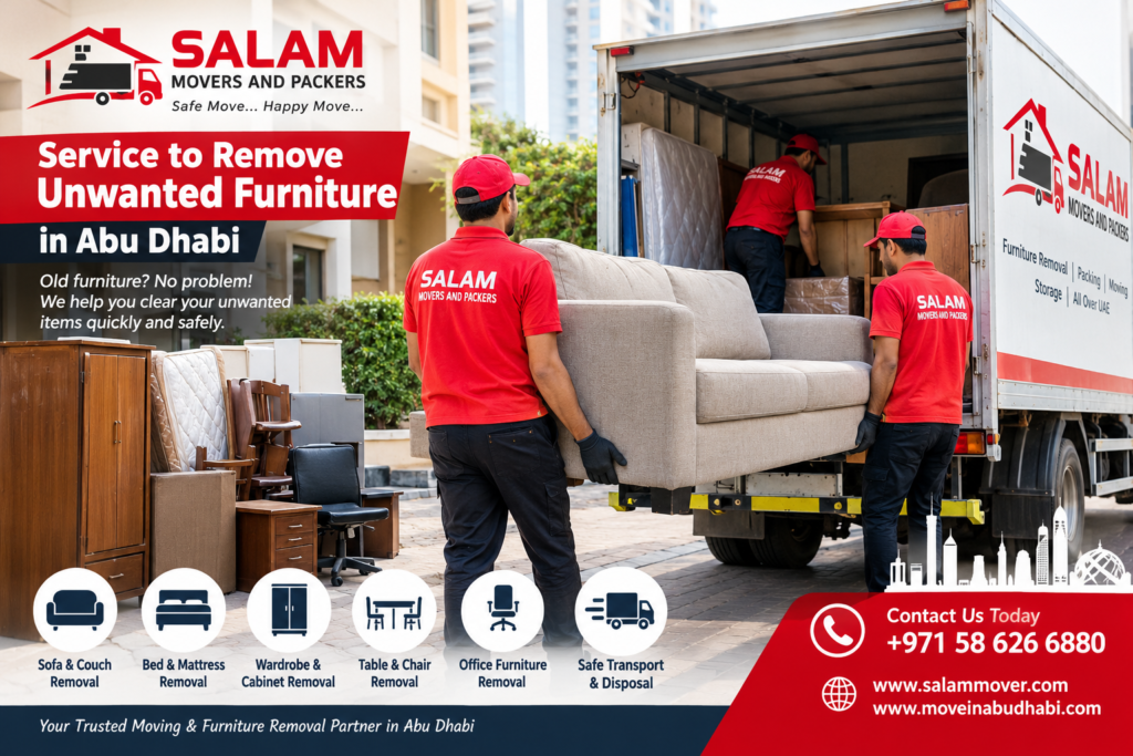 Service to Remove Unwanted Furniture in Abu Dhabi