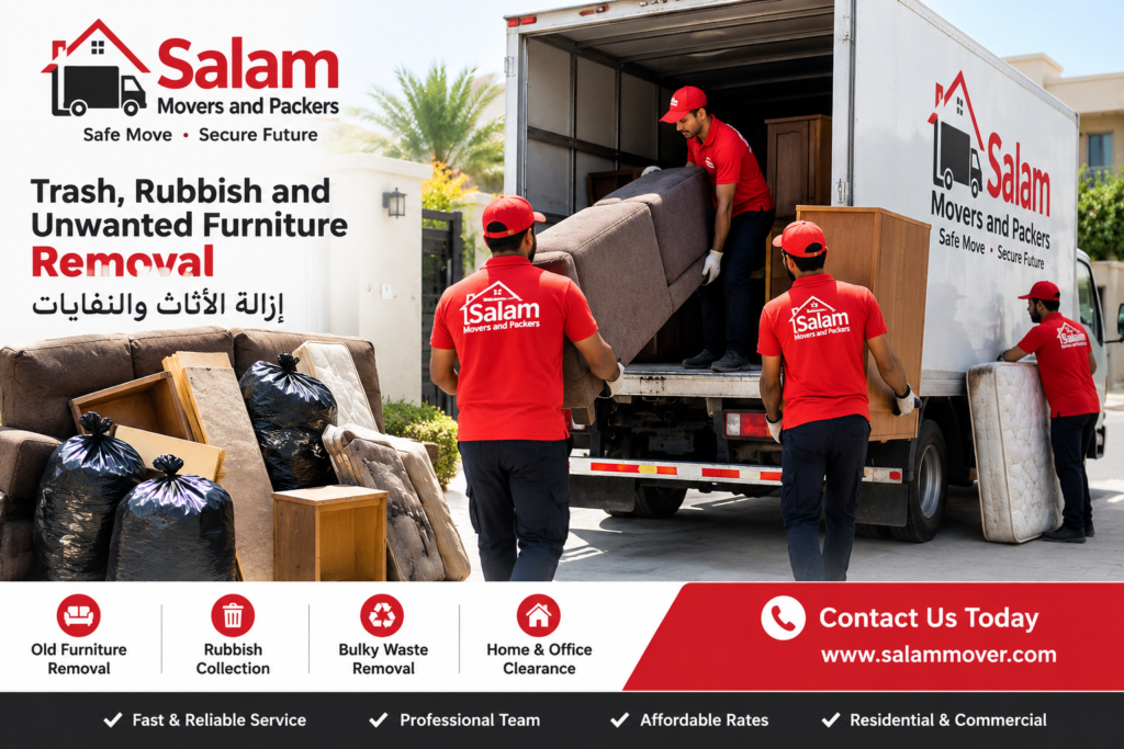 Trash, Rubbish and Unwanted Furniture Removal إزالة الأثاث والنفايات